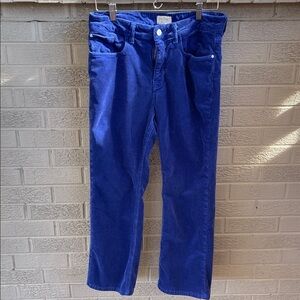 Anthropologie Pilcro The Yaya Blue Corduroy Pants- size 31